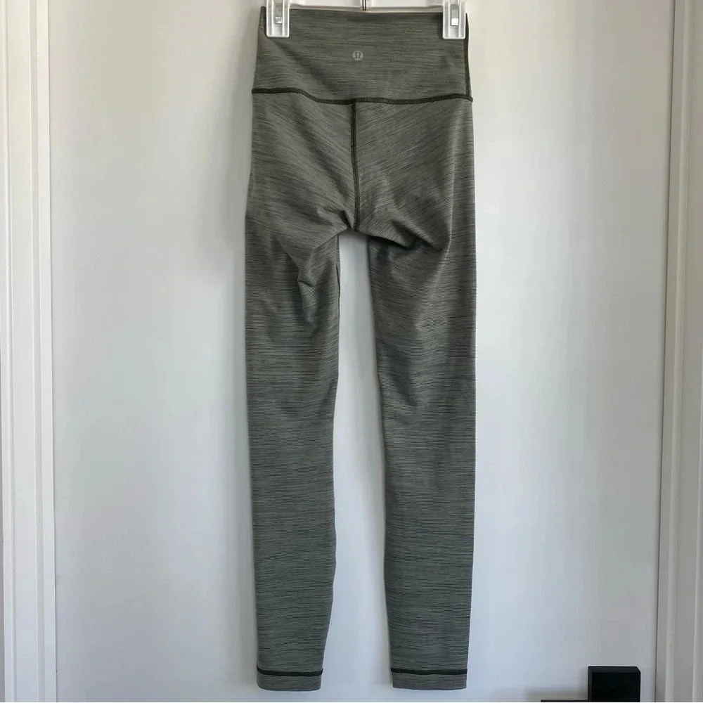 Lululemon Sage Dark Olive Full-On Luon Wunder Under High-Rise Tight Leggings 2 - Picture 4 of 7